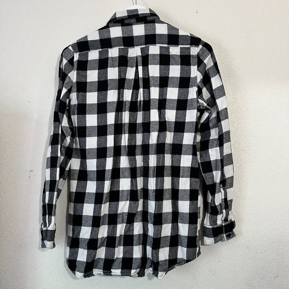 The Vermont Country Store Women's Small Buffalo Check Flannel Boyfriend Shirt - Picture 2 of 8